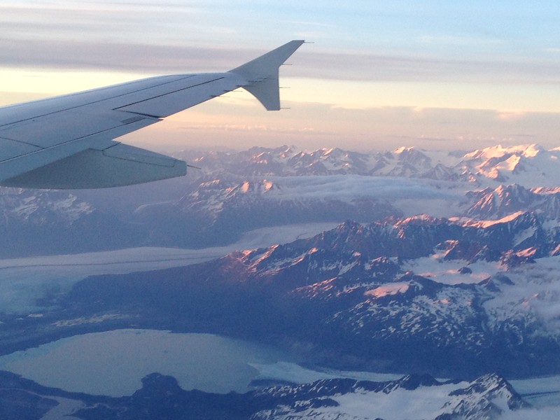 hawaii or alaska aerial view of alaska